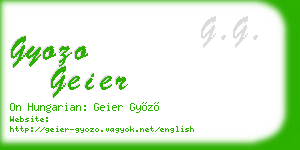 gyozo geier business card